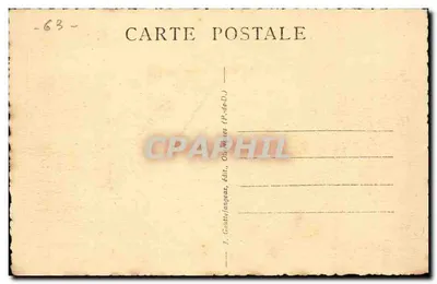 Châtel-Guyon — Vista geral e o Chalusset — J. Gonttejongeas, editor, Oullinges (P.-de-D.) — Verso