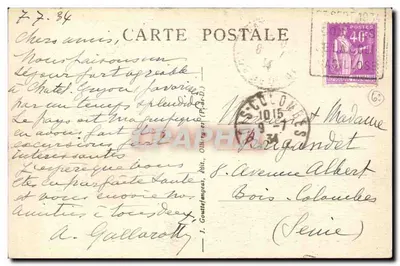Châtelguyon — Aleja wśród sosnowego lasu Chalusset — J. Gontefanges, wyd. (seria 6) — Rewers