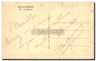 Festa da Bourrée — Em Auvergne — Edições Malraux-Déprat — Verso