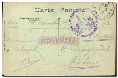 Châtel-Guyon — O Estabelecimento Termal e a Avenida Baraduc, vista tirada do Splendid-Hôtel — Verso