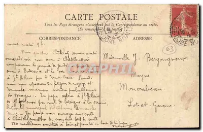 Châtel-Guyon — Piękna Auvergne — wydawca V.D.C. nr 219 — Rewers