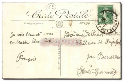 La Bourboule — La Dordogne i Katedra — LL — Rewers