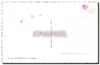 Kasyno w La Bourboule — wydawca C.A.P. — nr 70 — Rewers