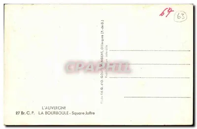 Square Joffre — Olliergues — Éd. G. d'O. (P.-de-D.) — Verso
