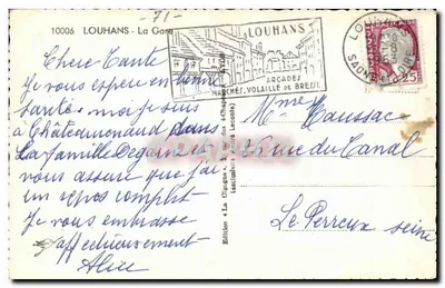 Estação de La Cigogne — vista geral — Edição « La Cigogne » André Leconte — Verso