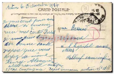 Dettey — Roccione sospeso detto: Profilo di Napoleone — Le Morvan Illustré n°528 — Verso