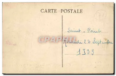 Igreja de Saint-Point — Lembranças de Lamartine — editor Armand Léleux, n°4 — Verso