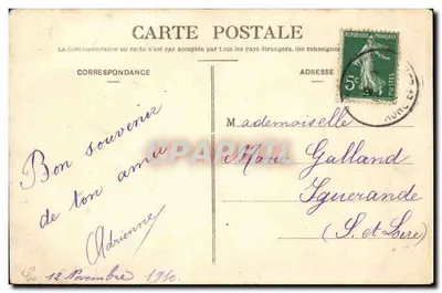 Chalon-sur-Saône — Pensée violette — Belin, editor. — Verso