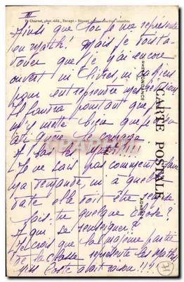 Cabinet de toilette — łóżko baldaquiny z zamku Lamartine w Saint-Poin — Souvenirs de Lamartine, nr 20 — Rewers