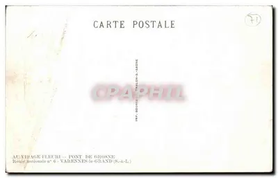 Ponte di Grosne — Varennes-le-Grand — Imp. Bourge-dit-Malon-Saône — Verso