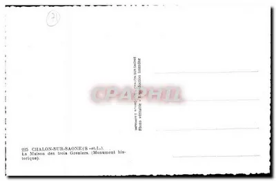 Dom Trzech Magazynów — Chalon-sur-Saône — Imprimerie Roujou — n° 925 — Rewers