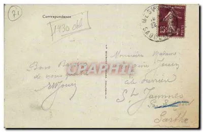Le Creusot — Monumento aos Mortos — editor desconhecido, n° 102 — Verso