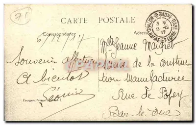 Chalon-sur-Saône — Panoramiczny widok świętego Laurenta — Wyd. H. F. Chalon s. S. — Rewers
