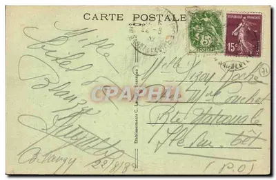 Blanzy-les-Mines (S.-et-L.) — Zamek Plessi — C.L.B. — Rewers
