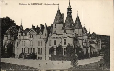 Castelo de SOMMANT (Saône-et-Loire) — vista geral — editor J. Autin, n° 122
