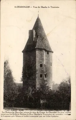 Charolles — Torre de Carlos o Temerário — Fot. Combier - Maçon