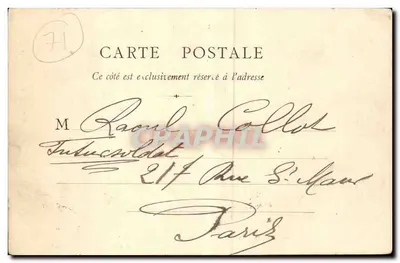 Zamek w Plessis — widok panoramiczny — A. Lemoine Édit. Montceau-les-Mine — Rewers