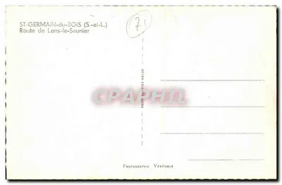 St-Germain-du-Bois — Droga do Lons-le-Saunier — Prawdziwa fotografia — Rewers