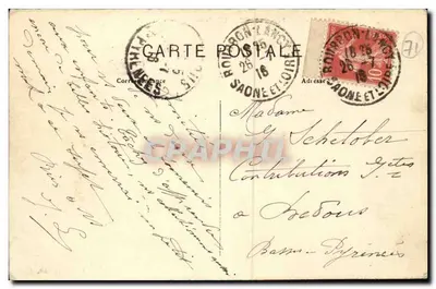 Bourbon-Lancy — Villa do ponte de pedra branca — P. Borgey editor — Verso
