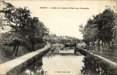 Digoin — Levée do Canal e Ponte dos Preguiçosos — F. Cachet, fot.-édit
