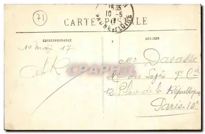 Digoin — Levée do Canal e Ponte dos Preguiçosos — F. Cachet, fot.-édit — Verso
