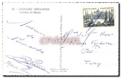 Laitière du Bessin — Normandse klederdragers — Éditions Gaby, Nantes — Achterkant