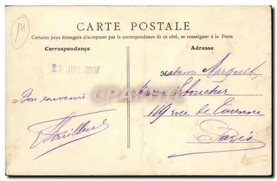 Langrune-sur-Mer (Calvados) — Hotel Cauvin — B.F., Parigi — Verso