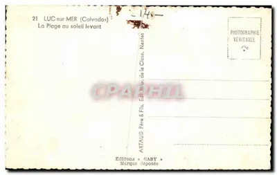 Luc-sur-Mer — Plaża przy wschodzie słońca — Éditions Gaby — Rewers