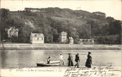 Dives — O Barco de Cabourg-Beuzeval — LL. — Pequenas irmãs. Às Nossas Queridas Pessoas Respeitosas. Noite. Nosso Amor Devotado. C. Prouvost