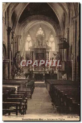 Bernières-sur-Mer — Interior da Igreja — Edit. Ch. Poyst
