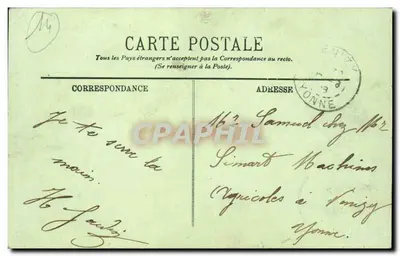 Cabourg — La Plage, widok ku Grand Hôtel — LL. n°72 — Rewers