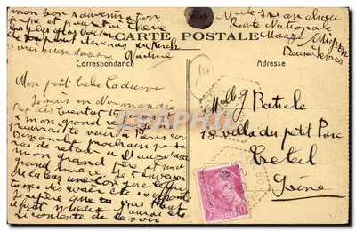 U Aimée BONVAL — przy brzegu Orny i przed jej zielonymi kioskami — Ph. R. Delassalle - Caen — Rewers