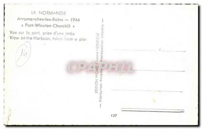 Arromanches-les-Bains — Port Winston-Churchill — Wydawnictwo Foto Chéret HONFLEUR — Rewers