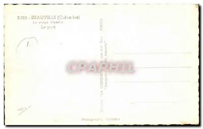 O porto de Deauville — A Garça — Edições 'A Garça' — Verso