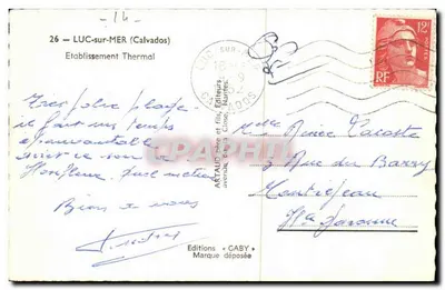 Zakład termalny — Luc-sur-Mer (Calvados) — Wydawnictwo Gaby — Rewers