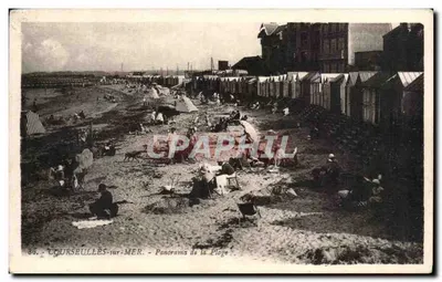COURSEULLES-sur-MER — Panorama da Praia — G. Artaud, editor