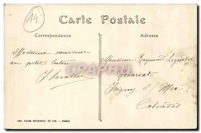 HONFLEUR — Port, Przybycie parowca z Havre — ND. Fot. — Rewers