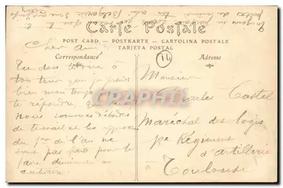 CAEN — Porta principal do Castelo (Caserne Lefebvre) — N.D. Phel. n°46 — Verso