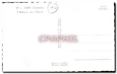 Abbaye aux Dames — Caen (Calvados) — Wydawnictwo GARY, Nantes — Rewers