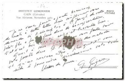 Instytut Lémonnier — Widok z powietrza — Instytut Lémonnier, Caen (Calvados) — Rewers