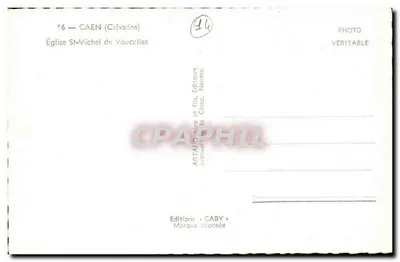 Igreja de São Miguel de Vaucelles — Caen (Calvados) — Edições Caby — Verso