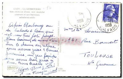 Caen - La Guerinière — Château d'eau e seus escritórios administrativos — Photodit, n°125 — Verso