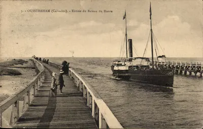 Ouistreham (Calvados) — Entrada do Bateau do Havre — Foto e Edição T. Marthaut, Caen