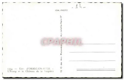 Env. d'Orbec-en-Auge — O Lago e o Castelo de la Vespière — Cap — Verso