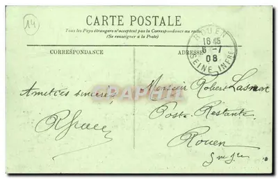 Ouistreham — O Rond-Point do Port — LL. — Editor LL. — Verso