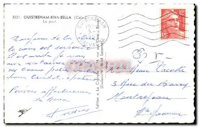 Porto de Ouistreham-Riva-Bella — A Garça — Edição « A Garça » — Verso