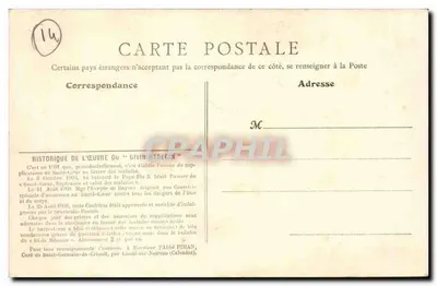 Diocese de Bayeux — Paróquia de Saint-Germain-du-Crioult (Calvados). Santuário do Sagrado Coração, Esperança e Salvação dos Doentes — L.P. — Verso