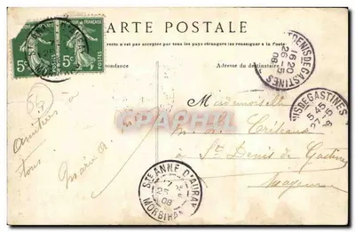 Sainte-Anne-d'Auray — La entrada a la Fuente — Colección Villand, Quimper — Reverso