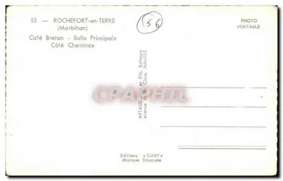 Café Breton - Sala Principal — Rochefort-en-Terre (Morbihan) — Éditions Gaby — Verso