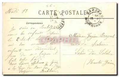 Vannes — Prefektura — Zbiór Villard, Quimper — Rewers